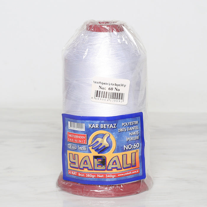 Yabalı Polyester İpi Kar Beyaz 340 gr - No : 60