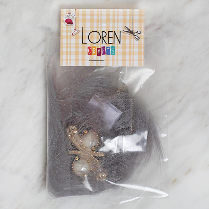 Loren Crafts Patik Süsü 1 Çift - Gri