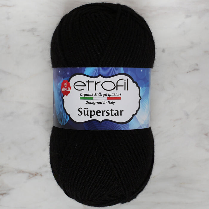 Etrofil Süperstar Siyah El Örgü İpi - 70978