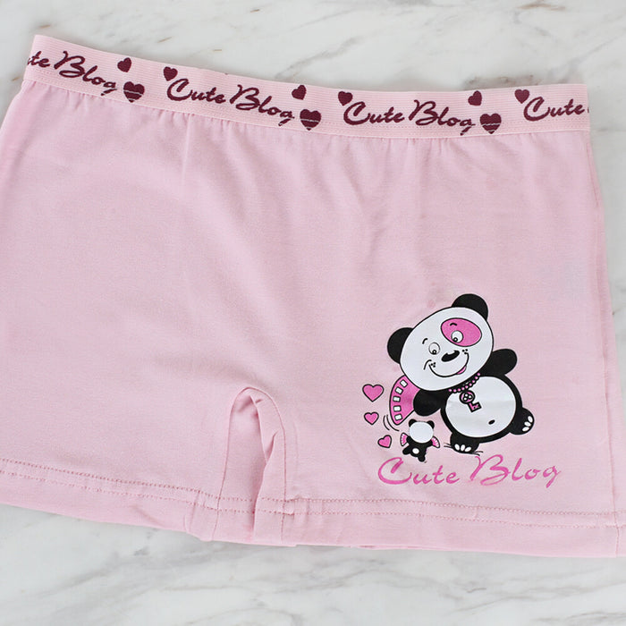 BERRAK 2565 KIZ BASKILI ÇOCUK BOXER - PEMBE - 9-10 YAŞ