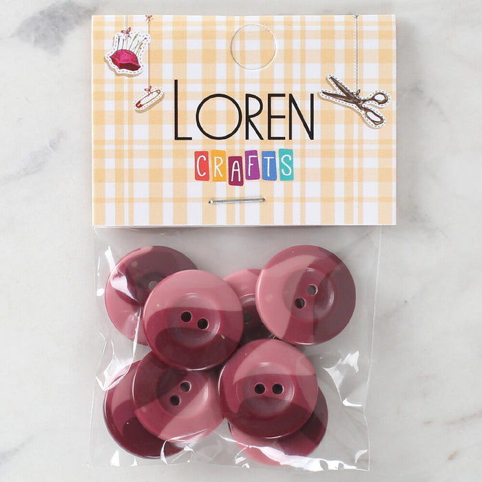 Loren Crafts 8'li Düğme Gül Kurusu- 1134