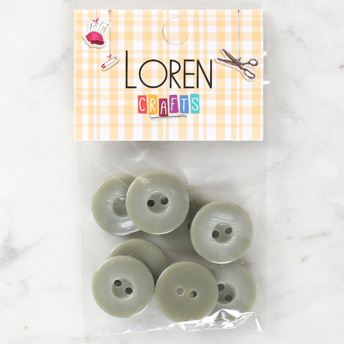 Loren Crafts 8'li Düğme Yeşil - 1116