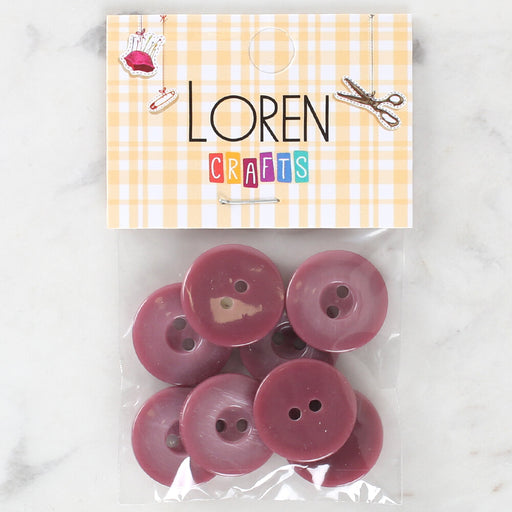 Loren Crafts 8'li Düğme Gül Kurusu- 1110
