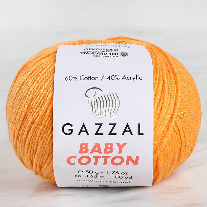 Gazzal Baby Cotton Açık Turuncu Bebek Yünü - 3416