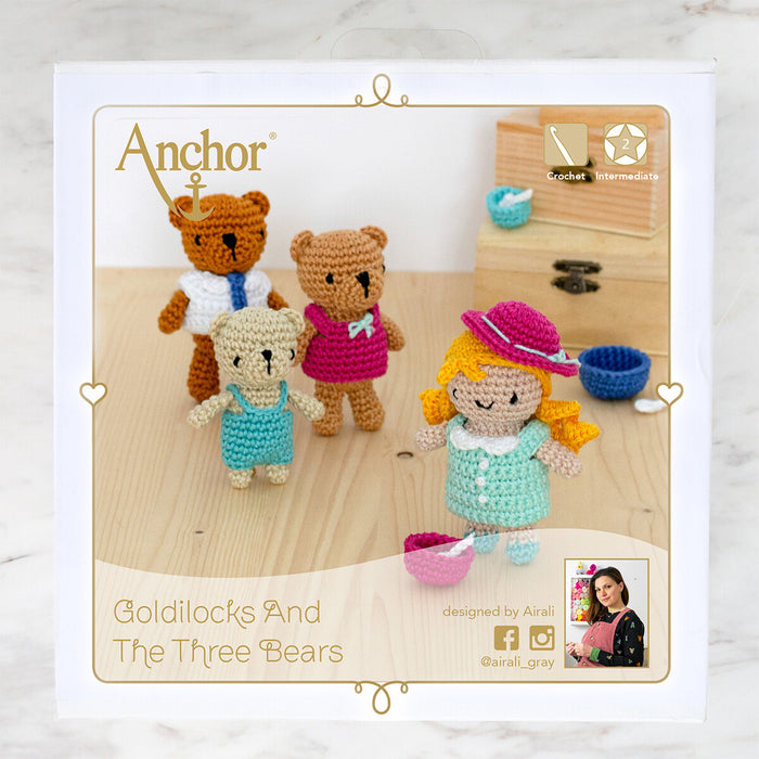 Anchor Altın Bukleler ve Üç Ayı Amigurumi Kiti - A28C003-09061