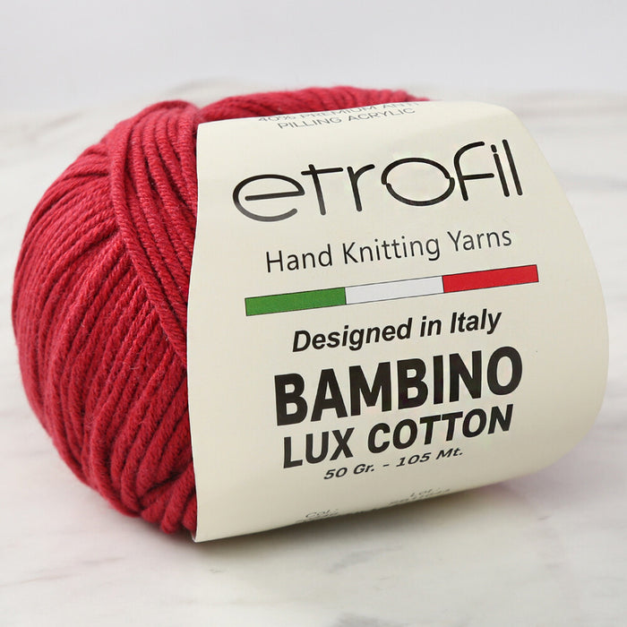 Etrofil Bambino Lux Cotton Bordo El Örgü İpi - 70346