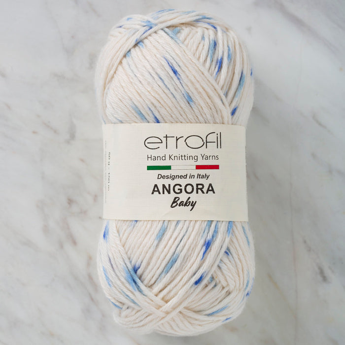 Etrofil Angora Baby Benekli Krem El Örgü İpi - SW004 