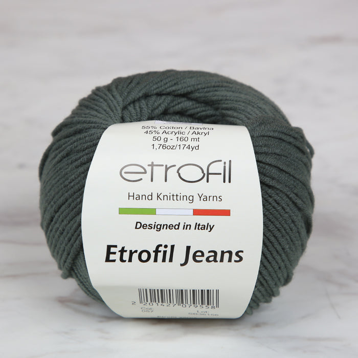 Etrofil Jeans Yeşil El Örgü İpi -057