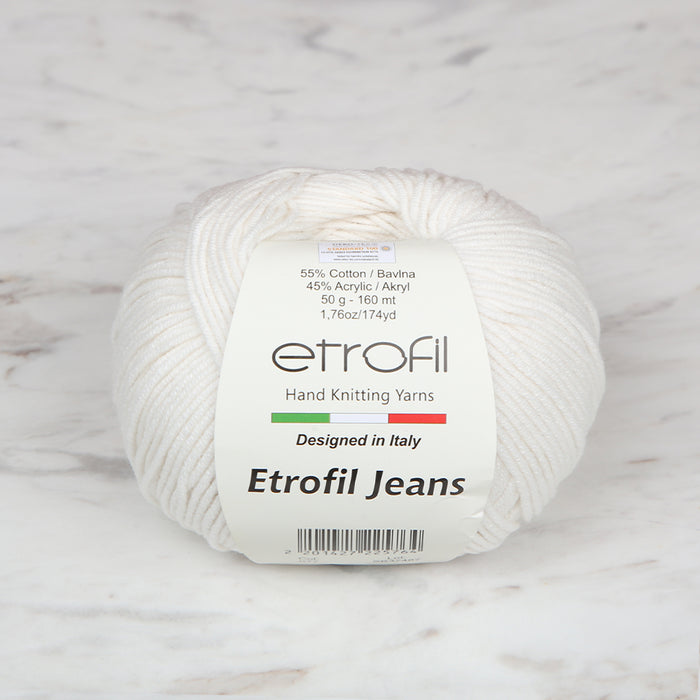 Etrofil Jeans Kırık Beyaz El Örgü İpi - 077