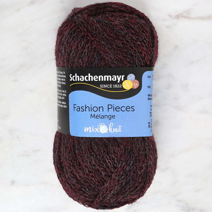 SMC Fashion Pieces Melange Koyu Bordo 30 gr El Örgü İpi - 00139