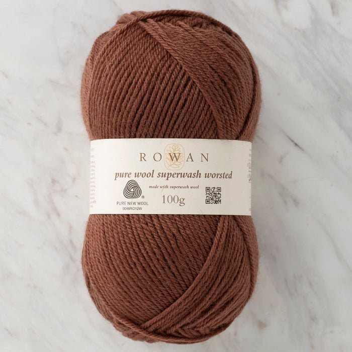 Rowan Pure Wool Superwash Worsted Kahverengi El Örgü İpi - 00188