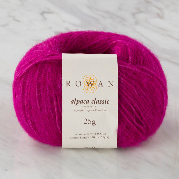 Rowan Alpaca Classic 25gr Fuşya El Örgü İpi - 00124