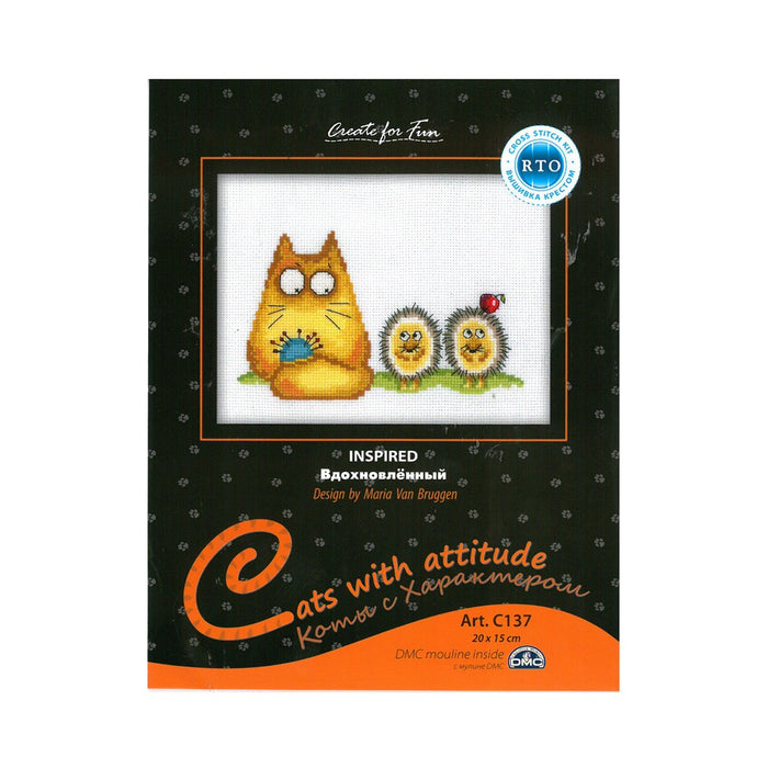 RTO Baltic 20 x 15 cm Cats With Attitude Kedi Desenli Etamin Kiti - C137