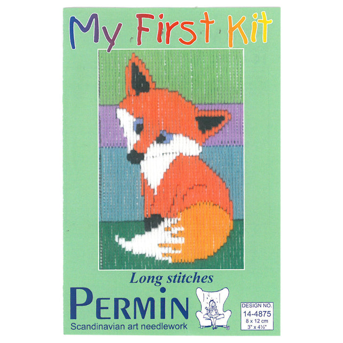 Permin My First Kit 8x12 cm Tilki Desenli Çocuk Uzun İşleme Nakış Kiti - 14-4875