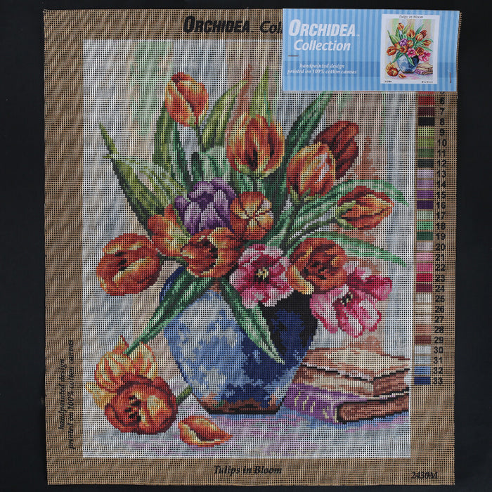 Orchidea 40x50 cm Tulips İn Bloom Baskılı Goblen 2430M