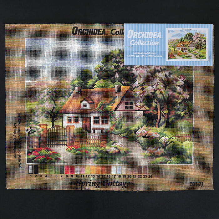 Orchidea 30x40 cm Spring Cottage Baskılı Goblen 2617J