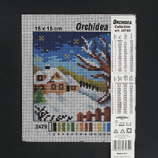 Orchidea 15x15 cm Baskılı Goblen 2479D