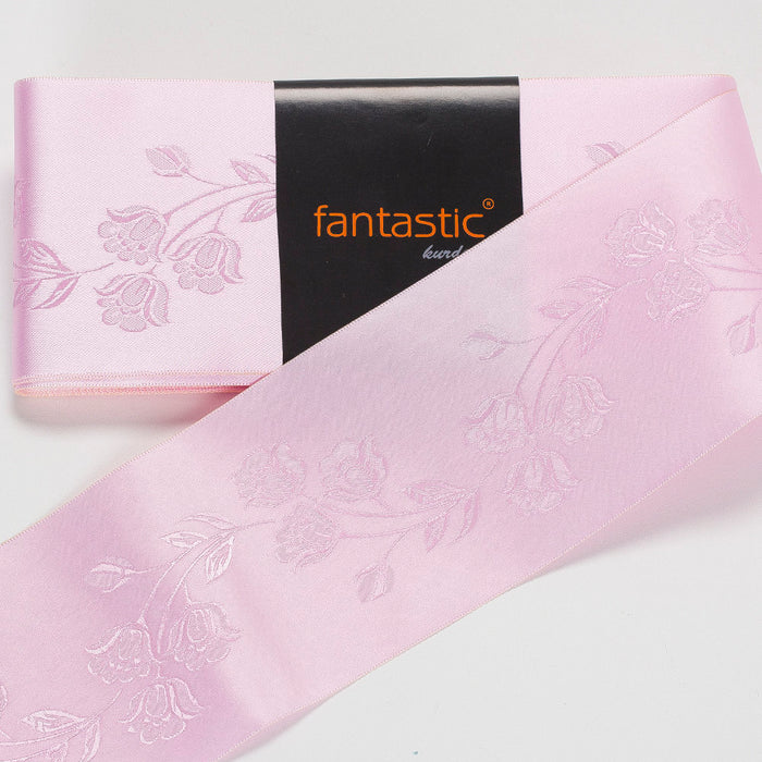 Fantastic Pembe Jakarlı Saten Kurdele - 94967