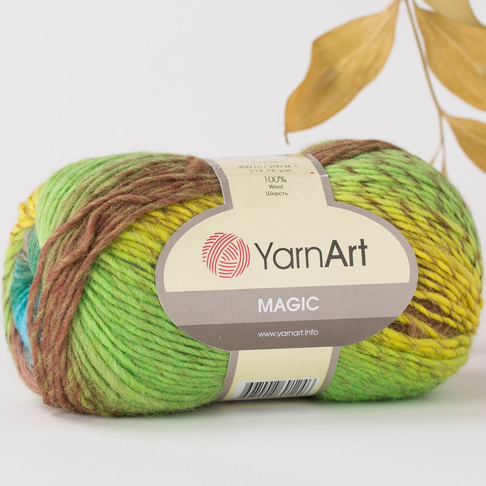 Yarnart Magic Yeşil Ebruli El Örgü İpi - 600