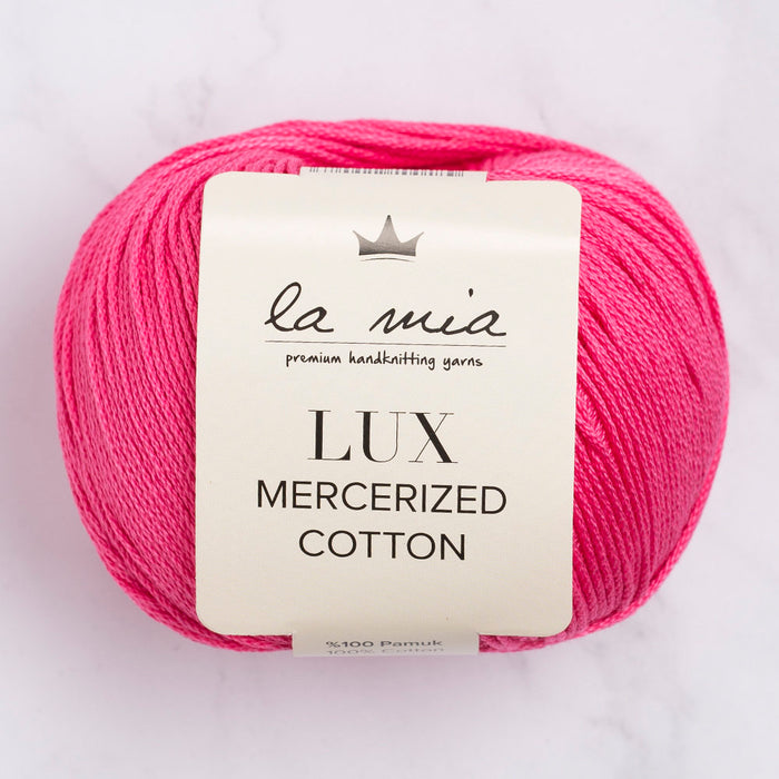 La Mia Lux Mercerized Cotton Fuşya El Örgü İpi - 35