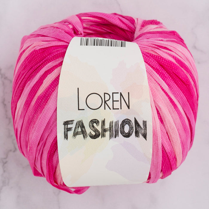 Loren Fashion Pembe Fuşya Rafya Şerit İp - R073