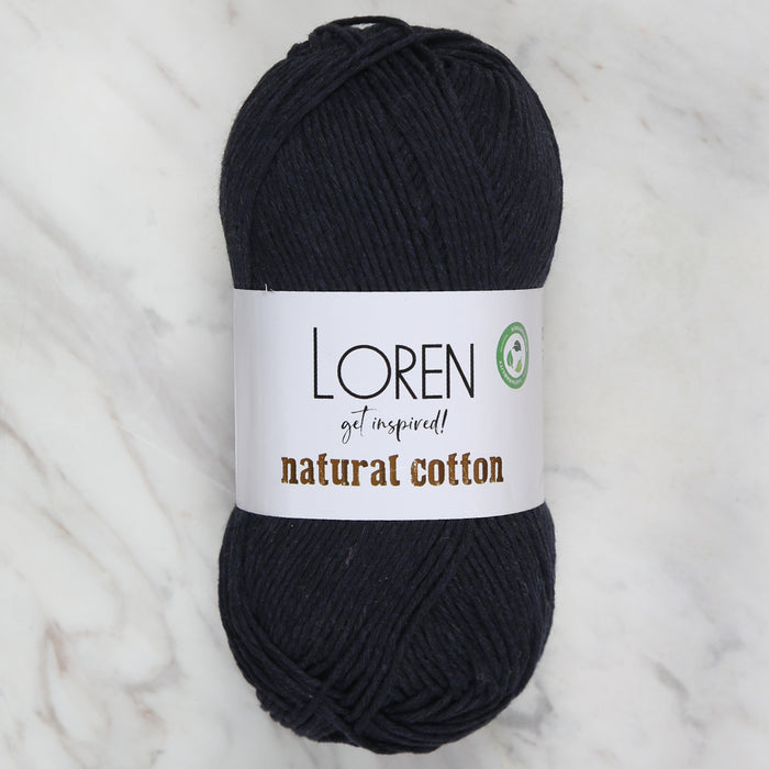 Loren Natural Cotton Lacivert El Örgü İpi - R005