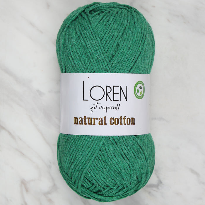 Loren Natural Cotton Yeşil El Örgü İpi - R028