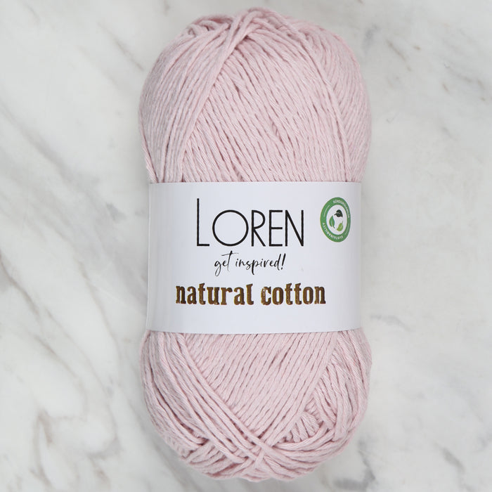 Loren Natural Cotton Pembe El Örgü İpi - R094