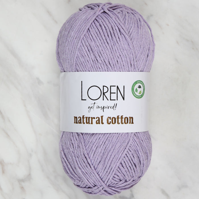 Loren Natural Cotton Lila El Örgü İpi - R020