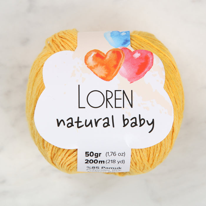 Loren Natural Baby Sarı El Örgü İpi - R002