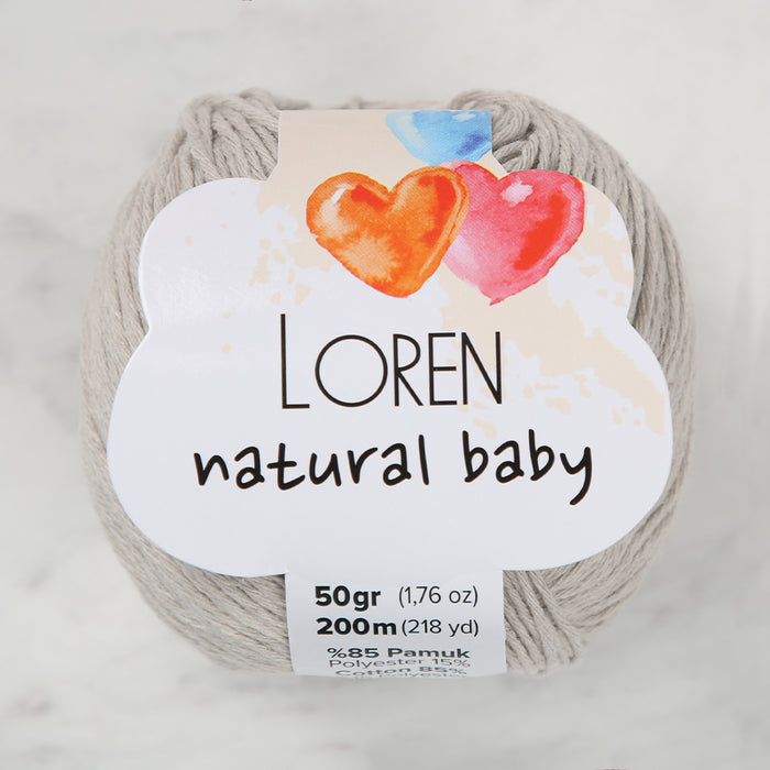 Loren Natural Baby Bej El Örgü İpi - R089