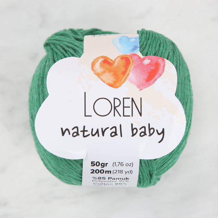 Loren Natural Baby Yeşil El Örgü İpi - R028