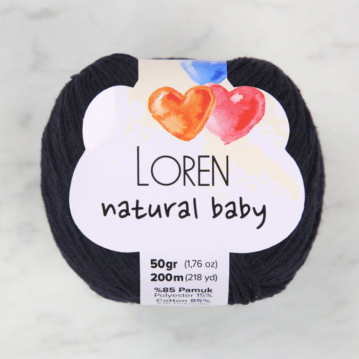 Loren Natural Baby Lacivert El Örgü İpi - R005