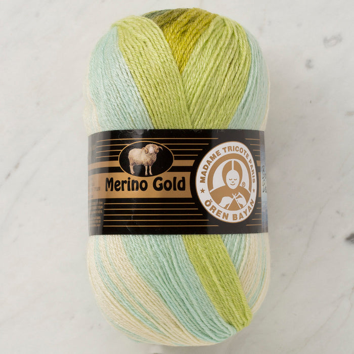 Örenbayan Merino Gold Batik Ebruli El Örgü İpi - 826