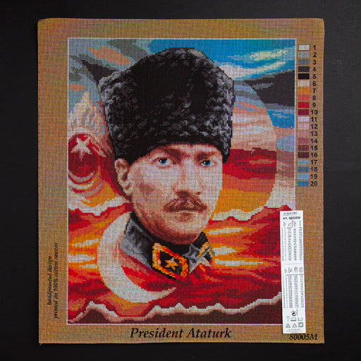 ORCHİDEA 40 x 50 cm Mustafa Kemal Atatürk Baskılı Goblen 80005M 