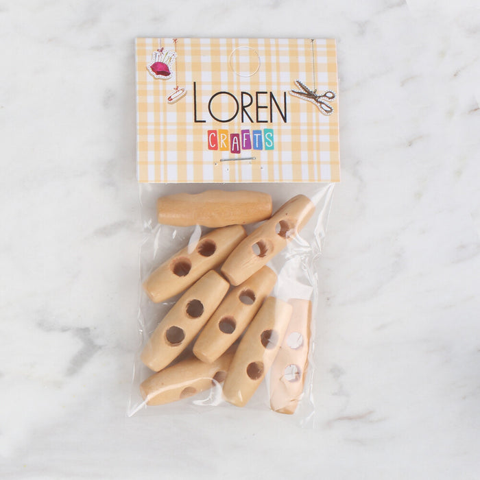 Loren Crafts 8'li Bej Çoban Düğme - 13