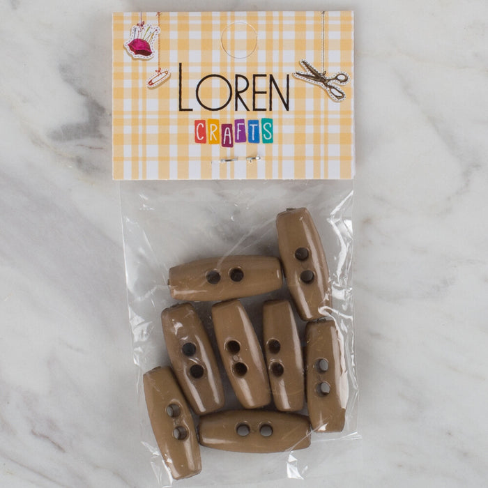 Loren Crafts kahverengi 8'li çoban düğmesi - 62