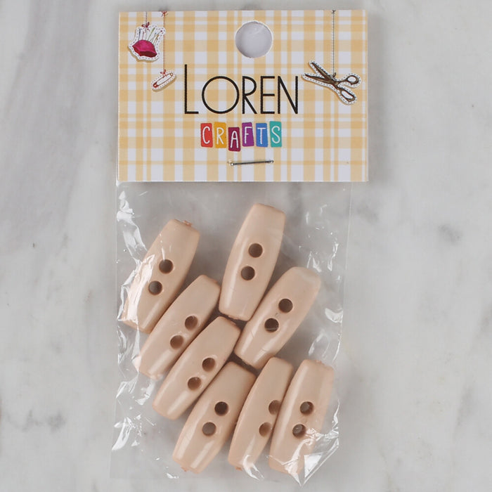 Loren Crafts pudra pembe 8'li çoban düğmesi - 69