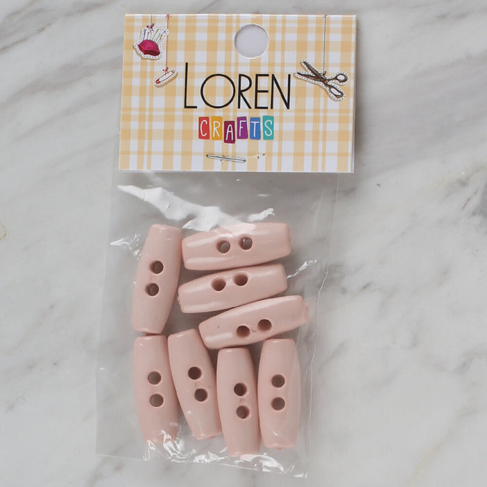 Loren Crafts pudra pembe 8'li çoban düğmesi - 70