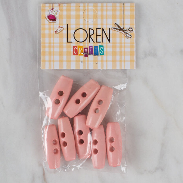 Loren Crafts pembe 8'li çoban düğmesi - 72