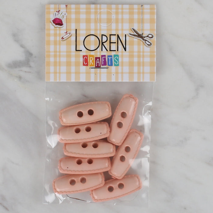 Loren Crafts açık pembe 8'li çoban düğmesi - 80