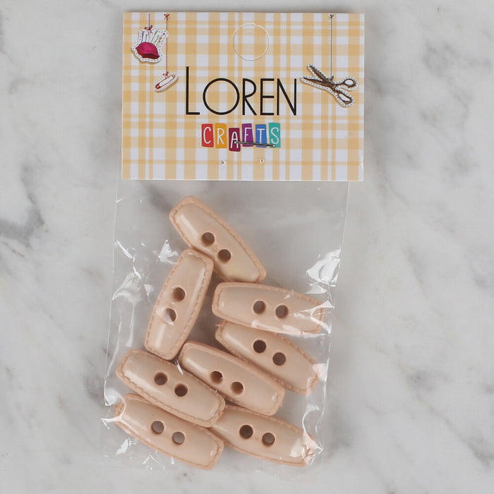 Loren Crafts pudra rengi 8'li çoban düğmesi - 82