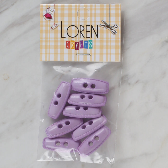 Loren Crafts lila 8'li çoban düğmesi - 89