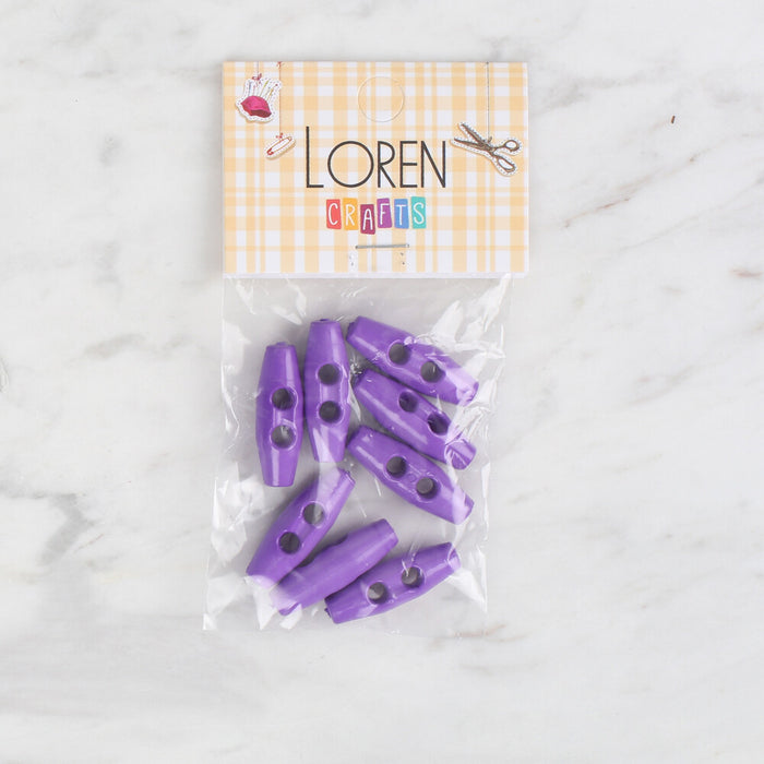 Loren Crafts 8'li mor çoban düğme - 108