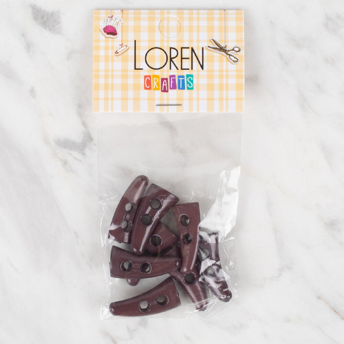 Loren Crafts 8'li koyu kahve çoban düğme - 123