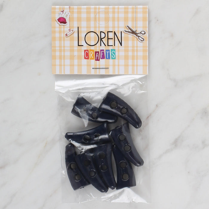 Loren Crafts 8'li koyu lacivert çoban düğme - 127