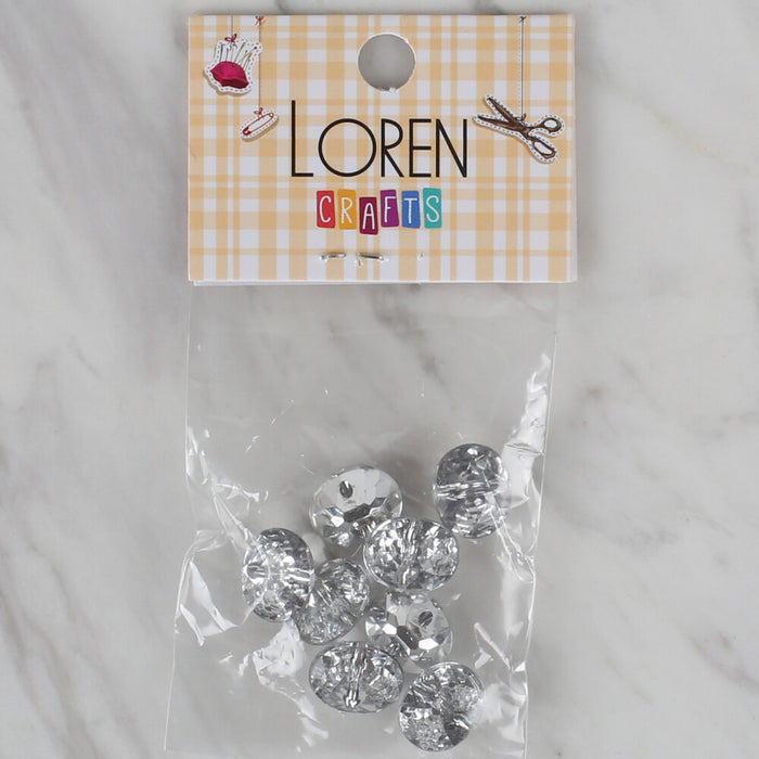 Loren Crafts gümüş 8'li düğme - 231