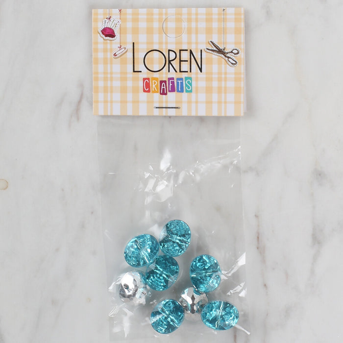 Loren Crafts turkuaz 8'li düğme - 234