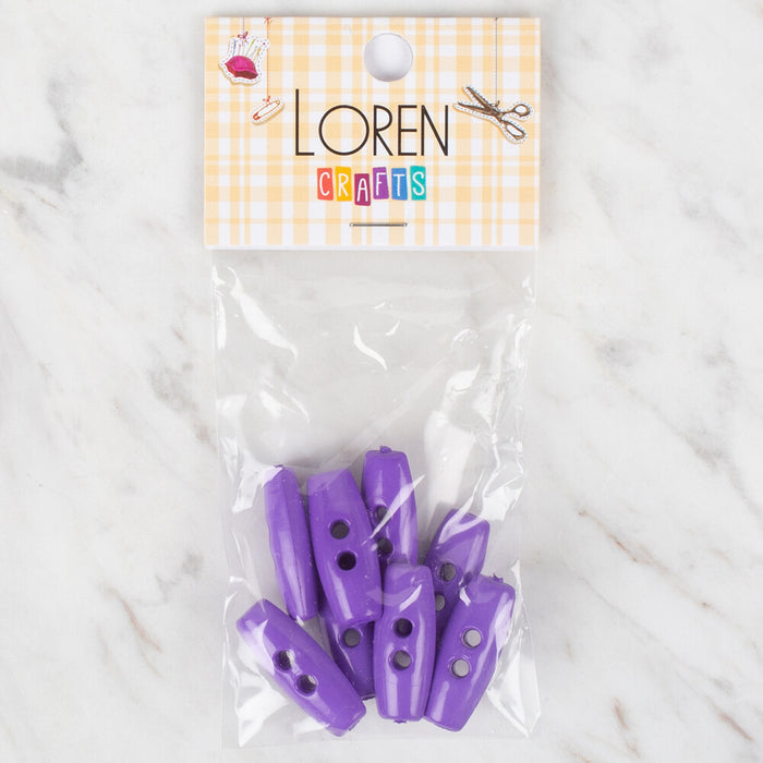 Loren Crafts 8'li Çoban düğme Mor Düğme - 444