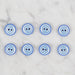 Loren Crafts mavi 8'li yuvarlak düğme - 452